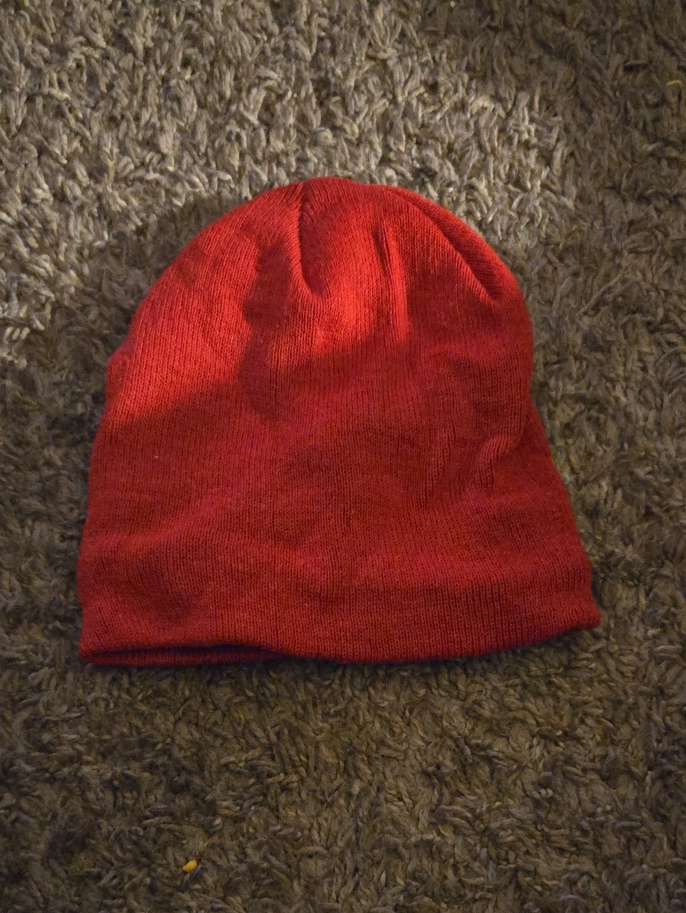 Kids Red Knit Beanie Hat